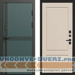 Дверь входная Termo Door ГРАУНД Velutto Verde Бетон Марсель Слоновая кость